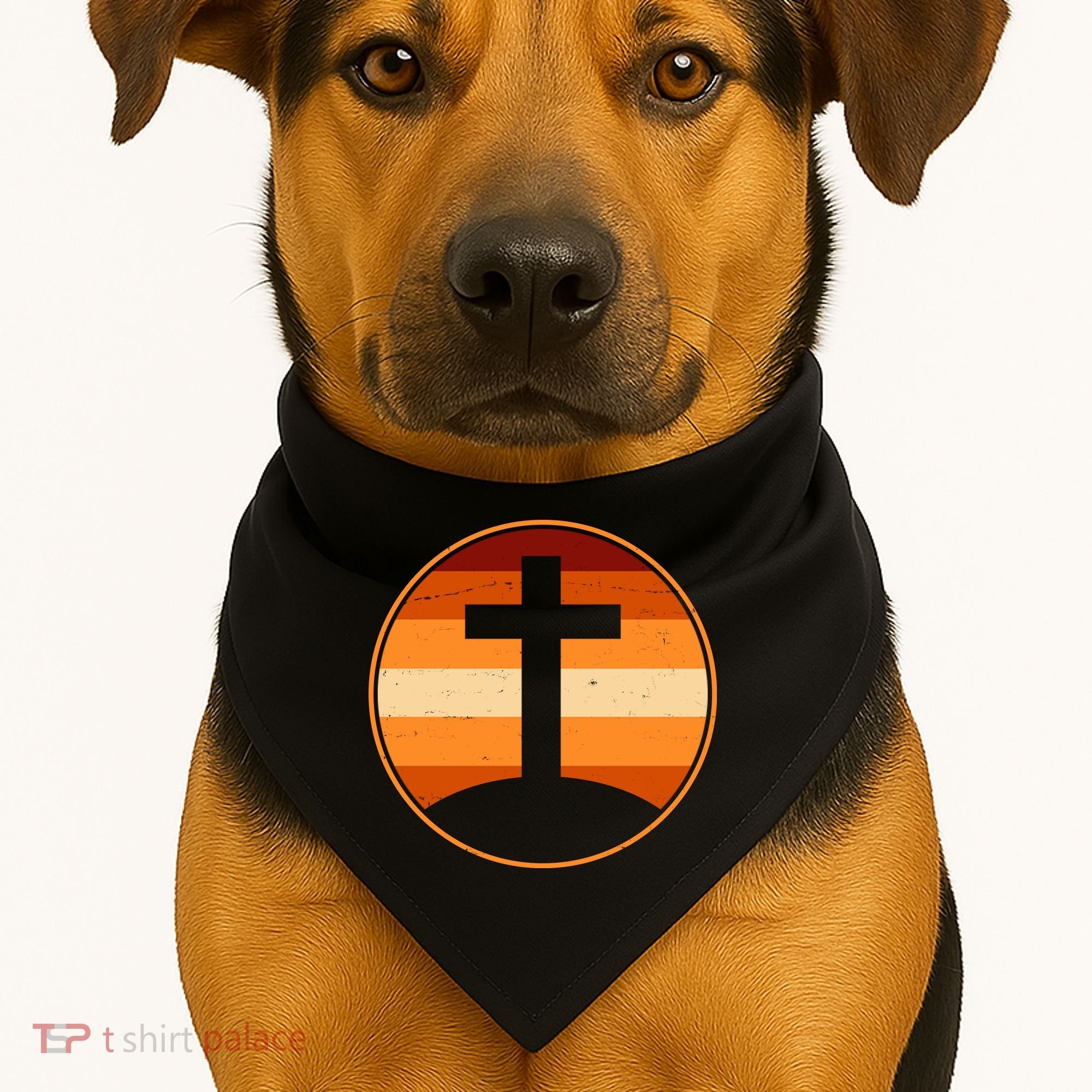 Retro Cross Sunset USA-Made Doggie Bandana