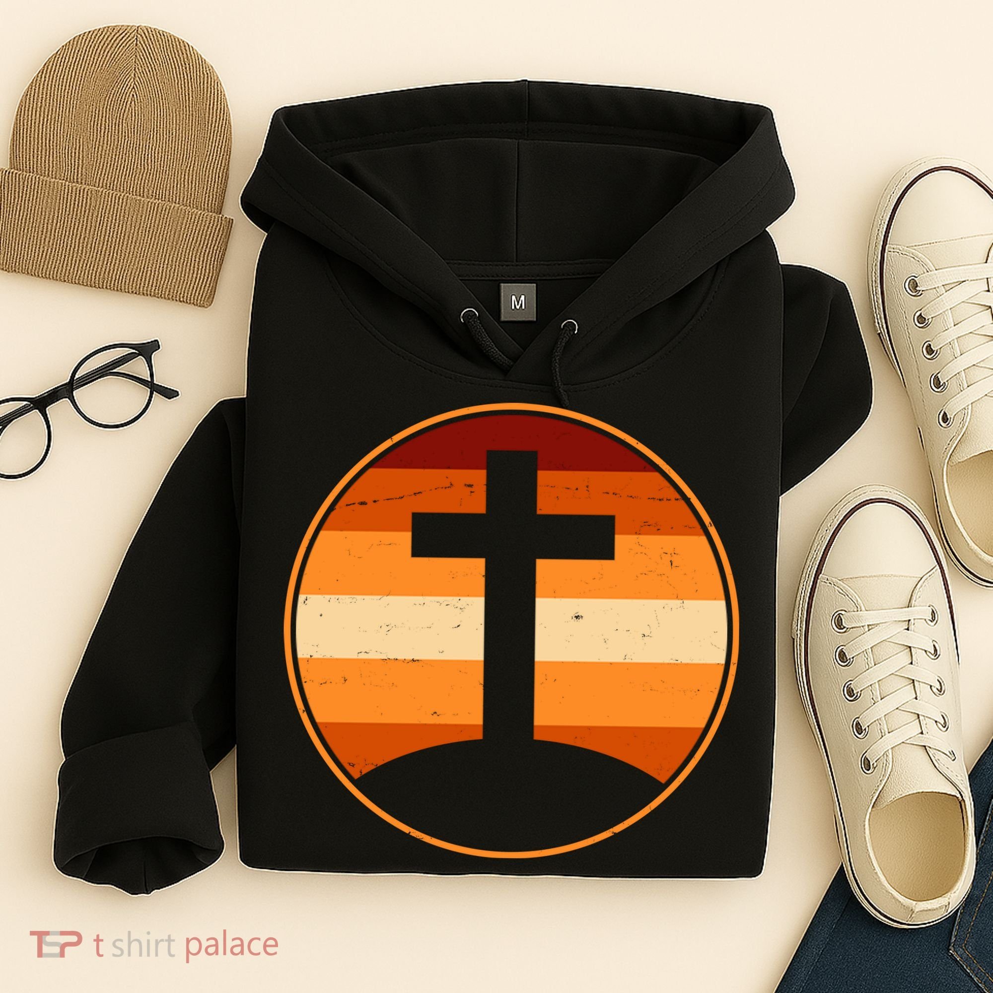 Retro Cross Sunset Hoodie