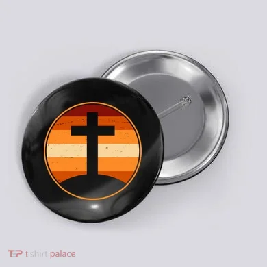 Retro Cross Sunset Button