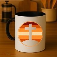 Retro Cross Sunset Coffee Mug thumb 4