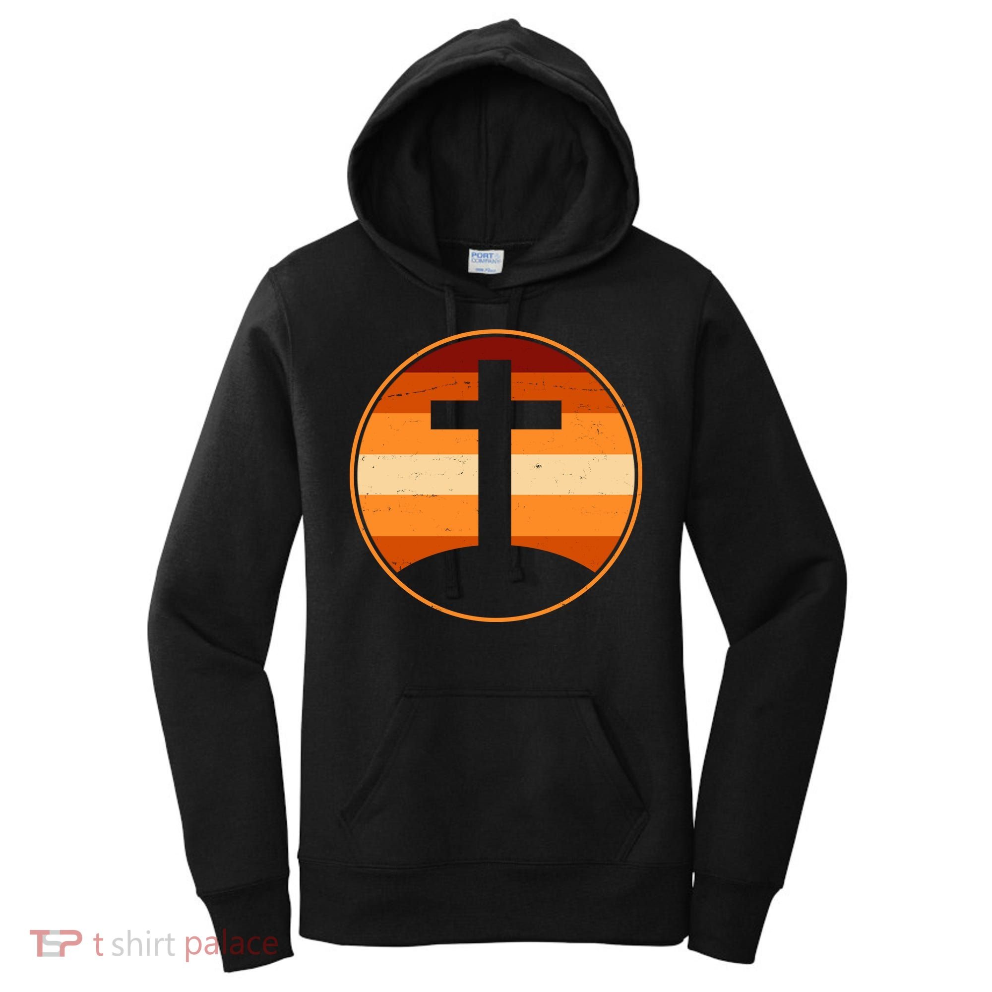 Retro Cross Sunset Women's Hoodie