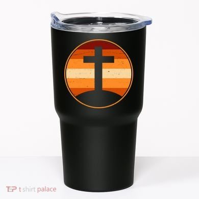 Retro Cross Sunset Tumbler