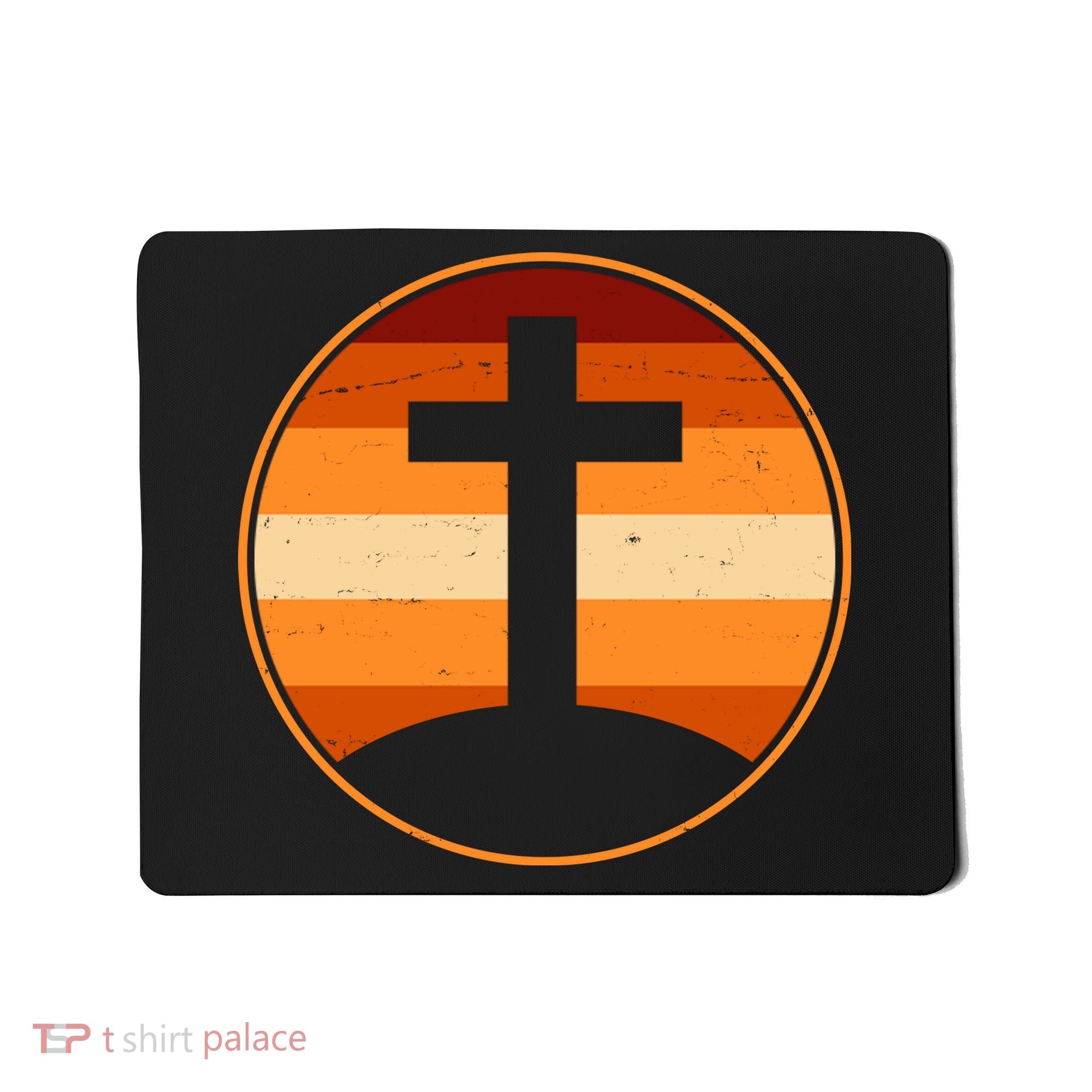 Retro Cross Sunset Mousepad