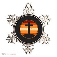 Retro Cross Sunset Ornament thumb 0