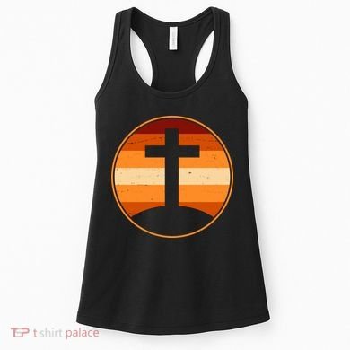 Retro Cross Sunset Women's Tank Top