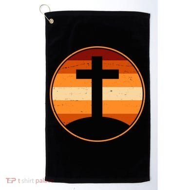 Retro Cross Sunset Golf Towel
