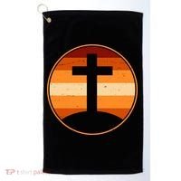 Retro Cross Sunset Golf Towel thumb 0