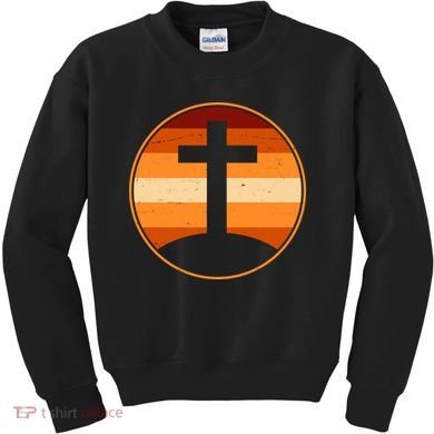Retro Cross Sunset Kids Sweatshirt