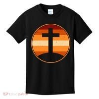 Retro Cross Sunset Kids T-Shirt thumb 0