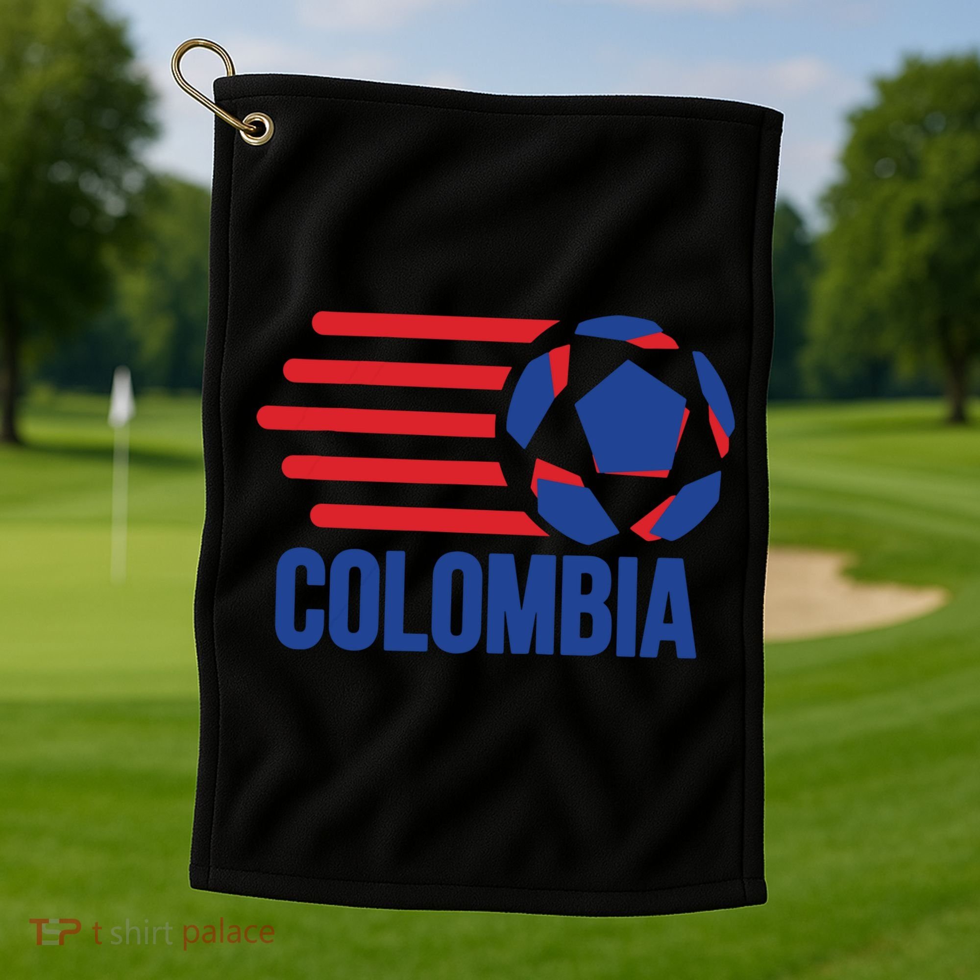 Retro Colombia Soccer 2018 Golf Towel