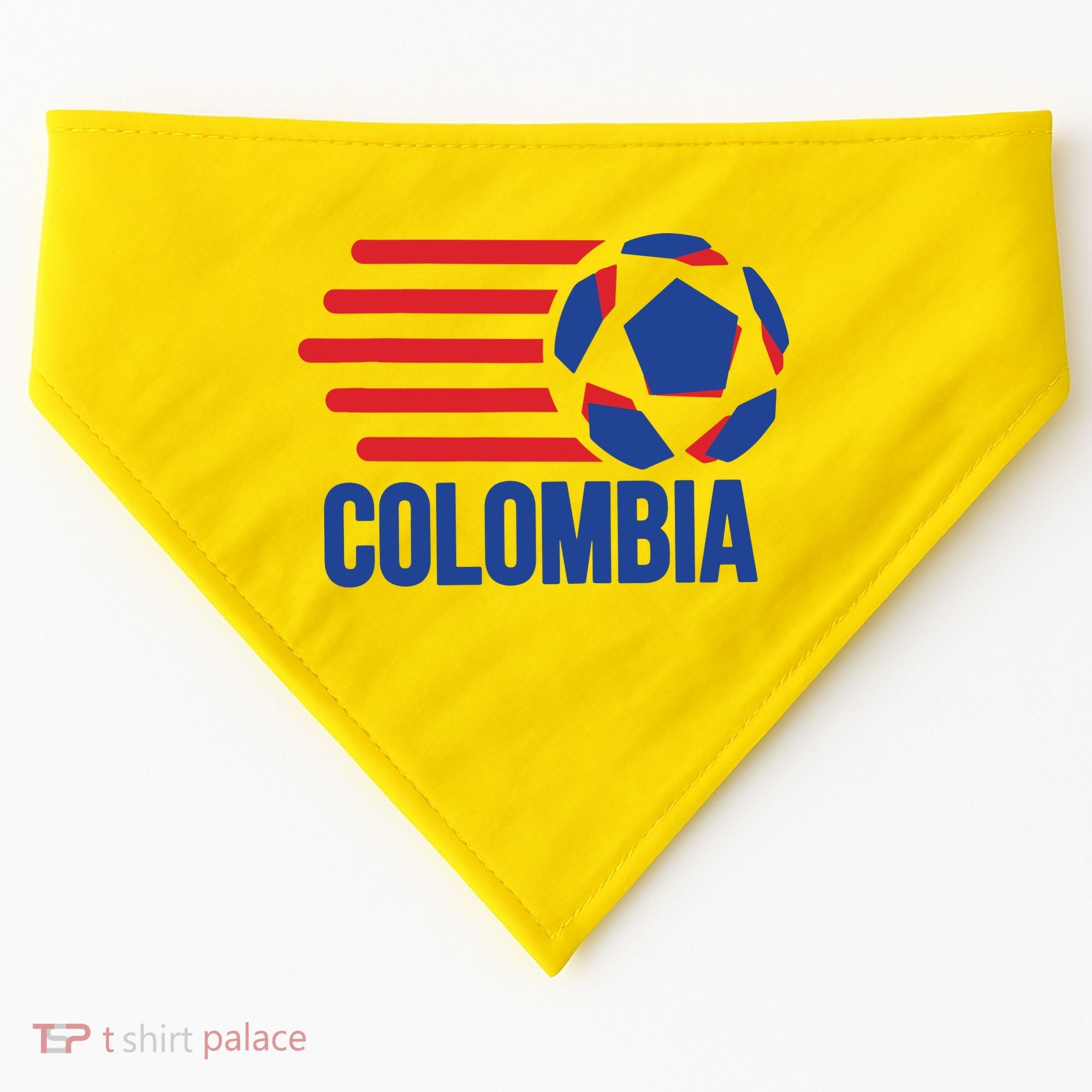 Retro Colombia Soccer 2018 USA-Made Doggie Bandana