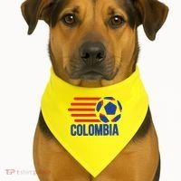 Retro Colombia Soccer 2018 USA-Made Doggie Bandana thumb 1