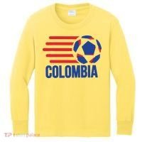 Retro Colombia Soccer 2018 Kids Long Sleeve Shirt thumb 0