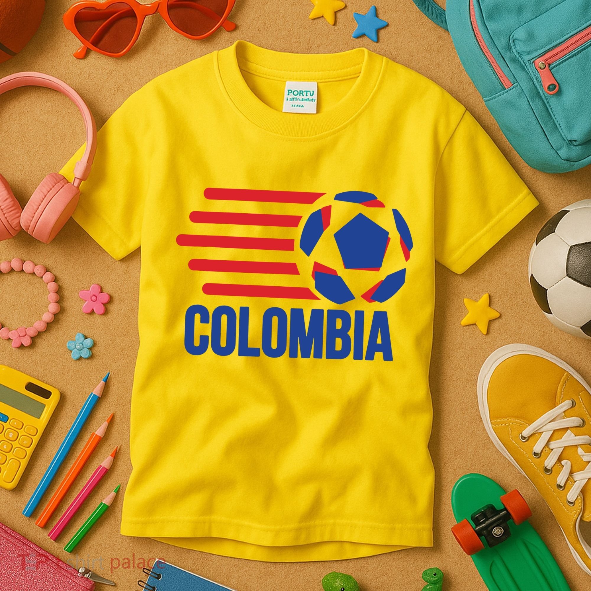 Retro Colombia Soccer 2018 Kids T-Shirt