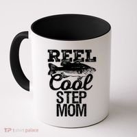 Reel Cool Step Mom Fishing Outdoor Angler Gift Coffee Mug thumb 0