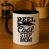Reel Cool Step Mom Fishing Outdoor Angler Gift Coffee Mug thumb 4
