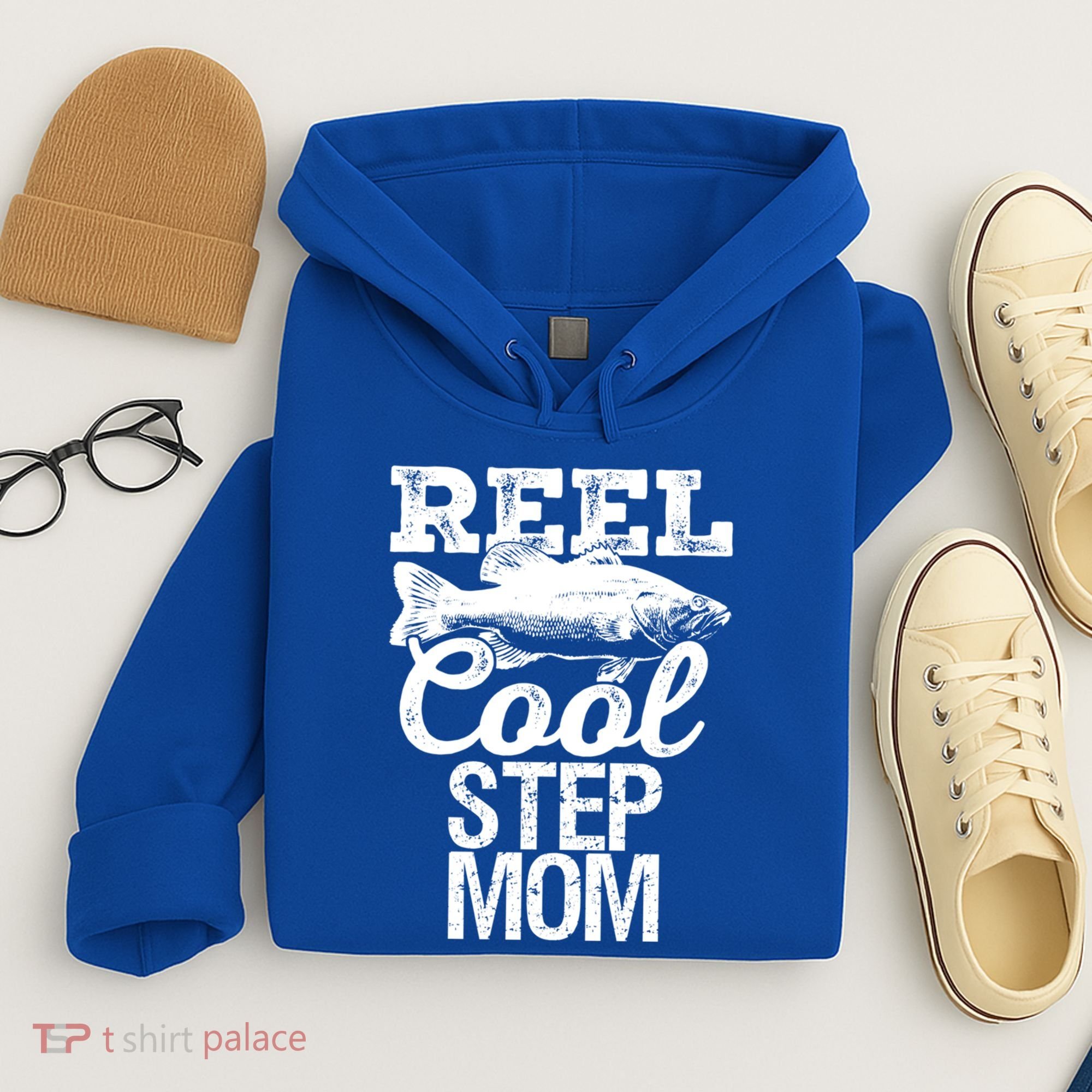 Reel Cool Step Mom Fishing Outdoor Angler Gift Hoodie