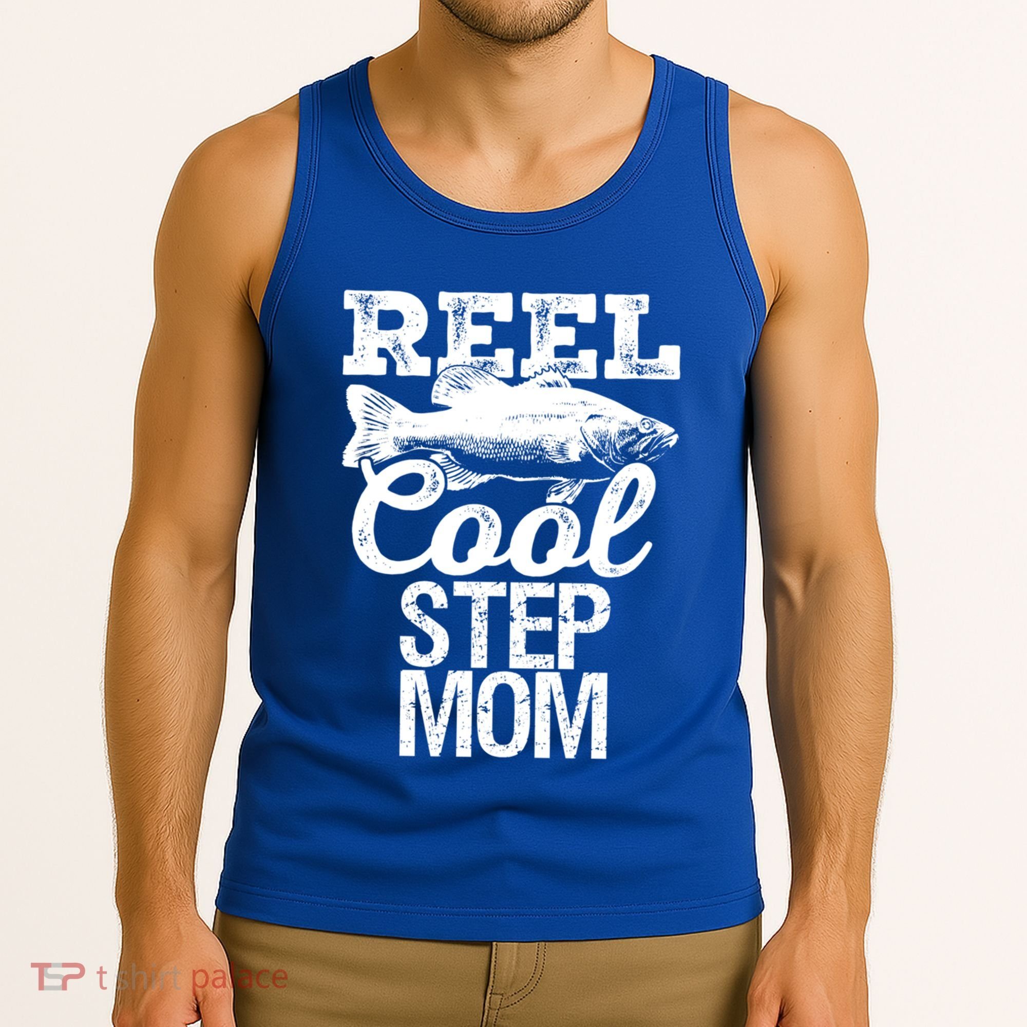 Reel Cool Step Mom Fishing Outdoor Angler Gift Tank Top