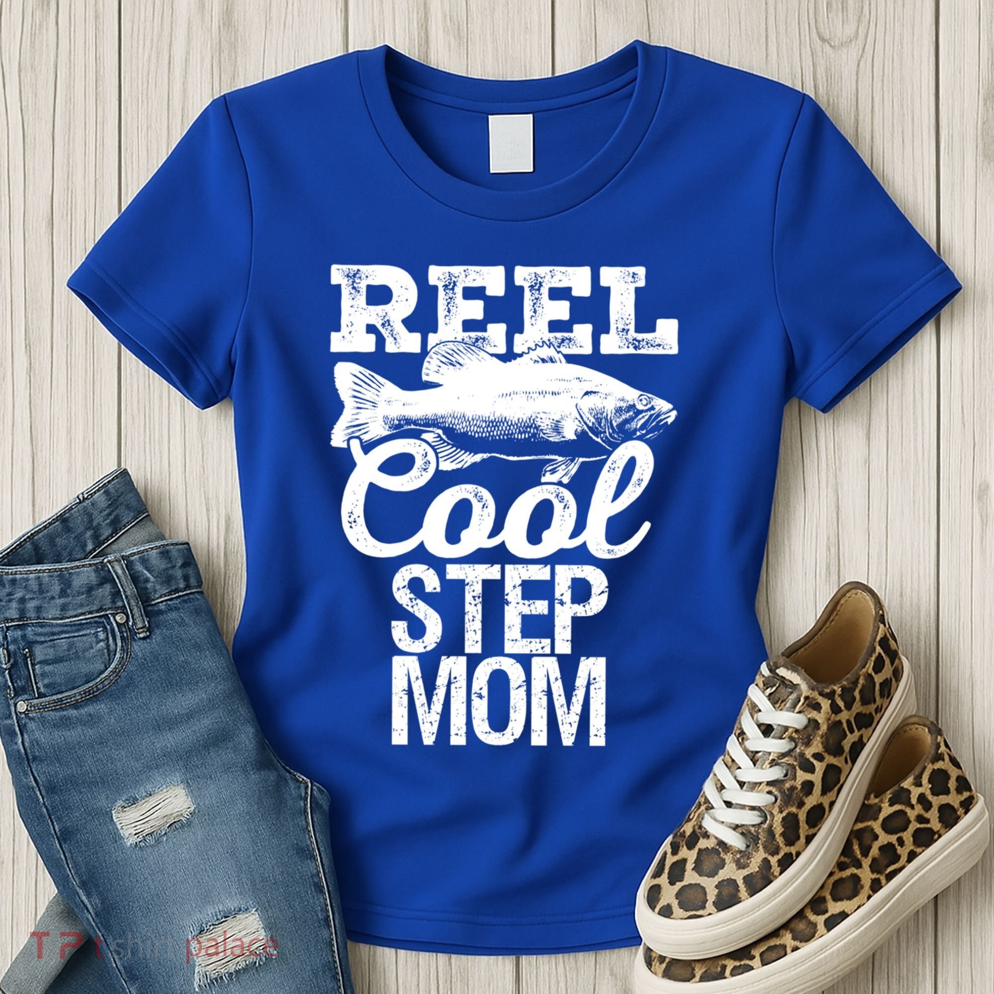 Reel Cool Step Mom Fishing Outdoor Angler Gift Women's T-Shirt