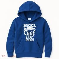 Reel Cool Step Mom Fishing Outdoor Angler Gift Kids Hoodie thumb 0
