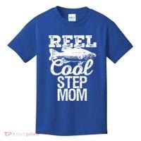 Reel Cool Step Mom Fishing Outdoor Angler Gift Kids T-Shirt thumb 0
