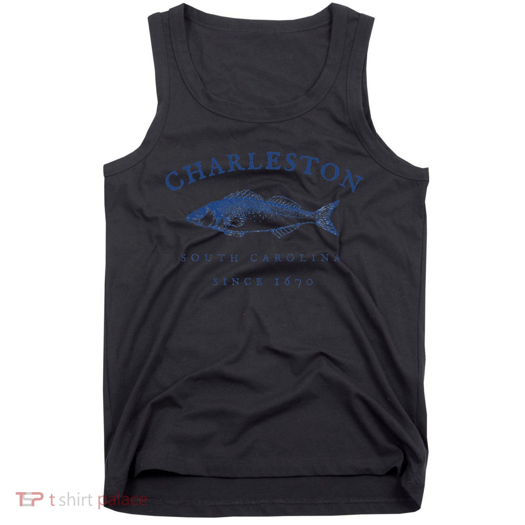 Retro Charleston South Carolina Fishing Tank Top