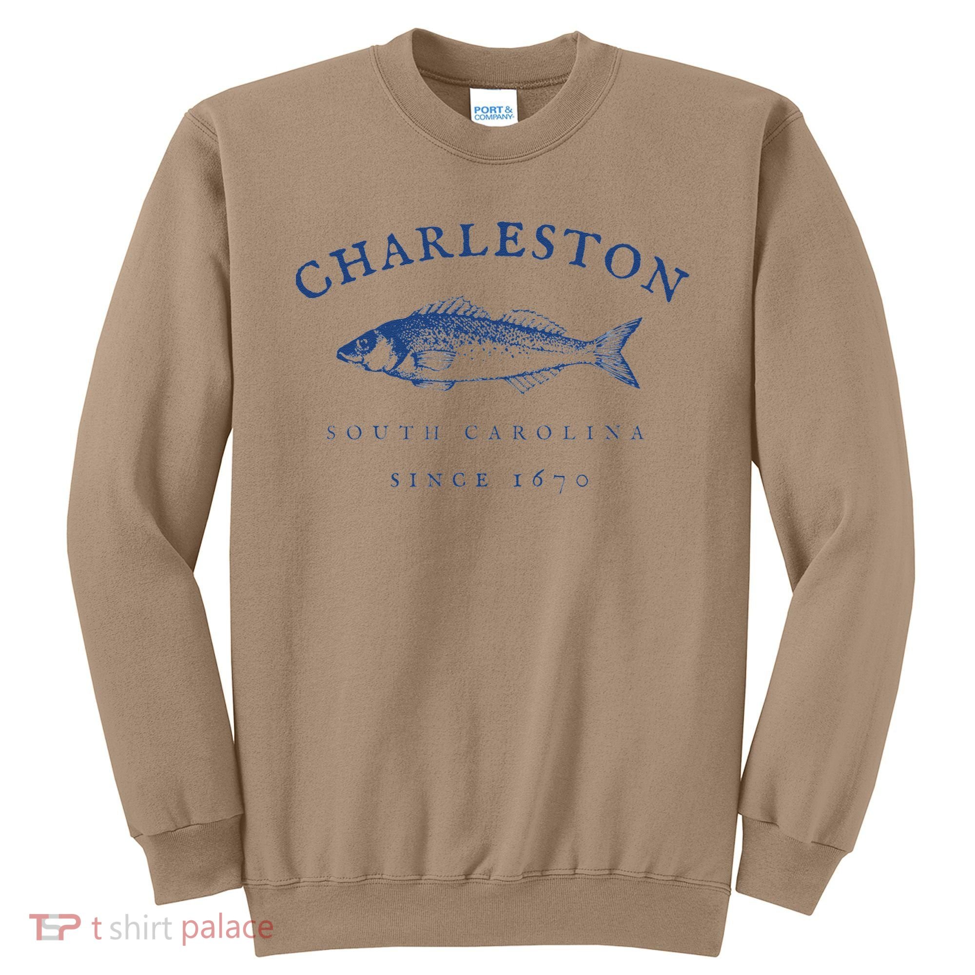 Retro Charleston South Carolina Fishing Sweatshirt