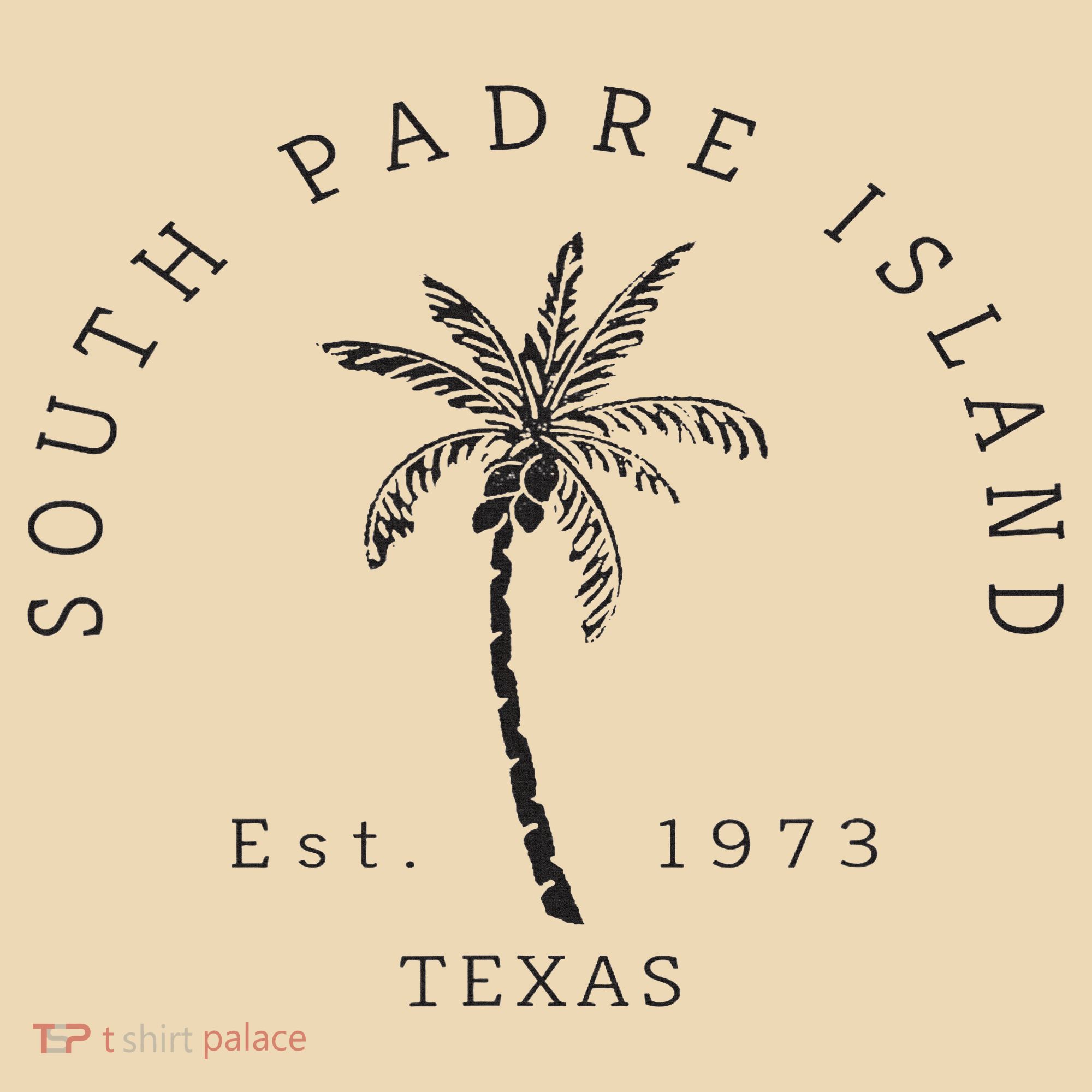 Retro Cool South Padre Island Original Texas Beach Palm Tree Tote Bag