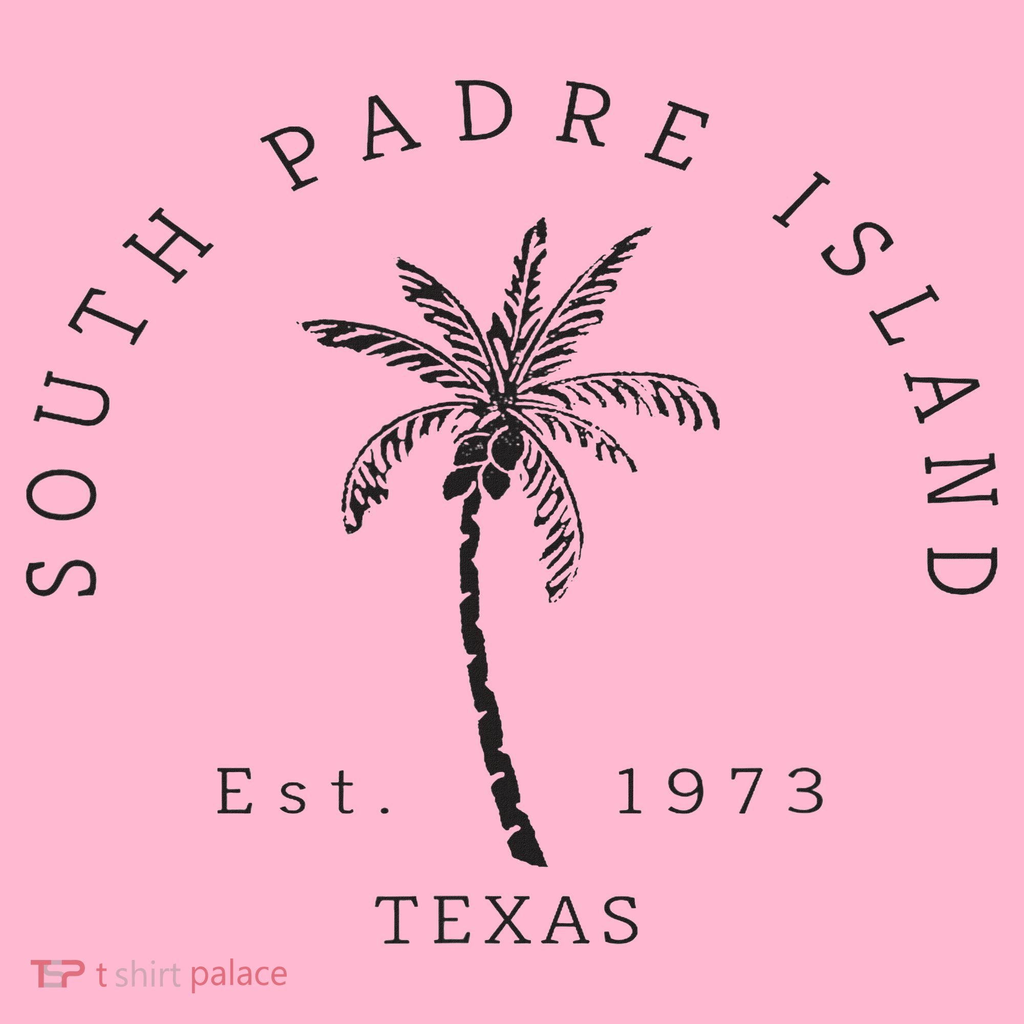Retro Cool South Padre Island Original Texas Beach Palm Tree Coaster