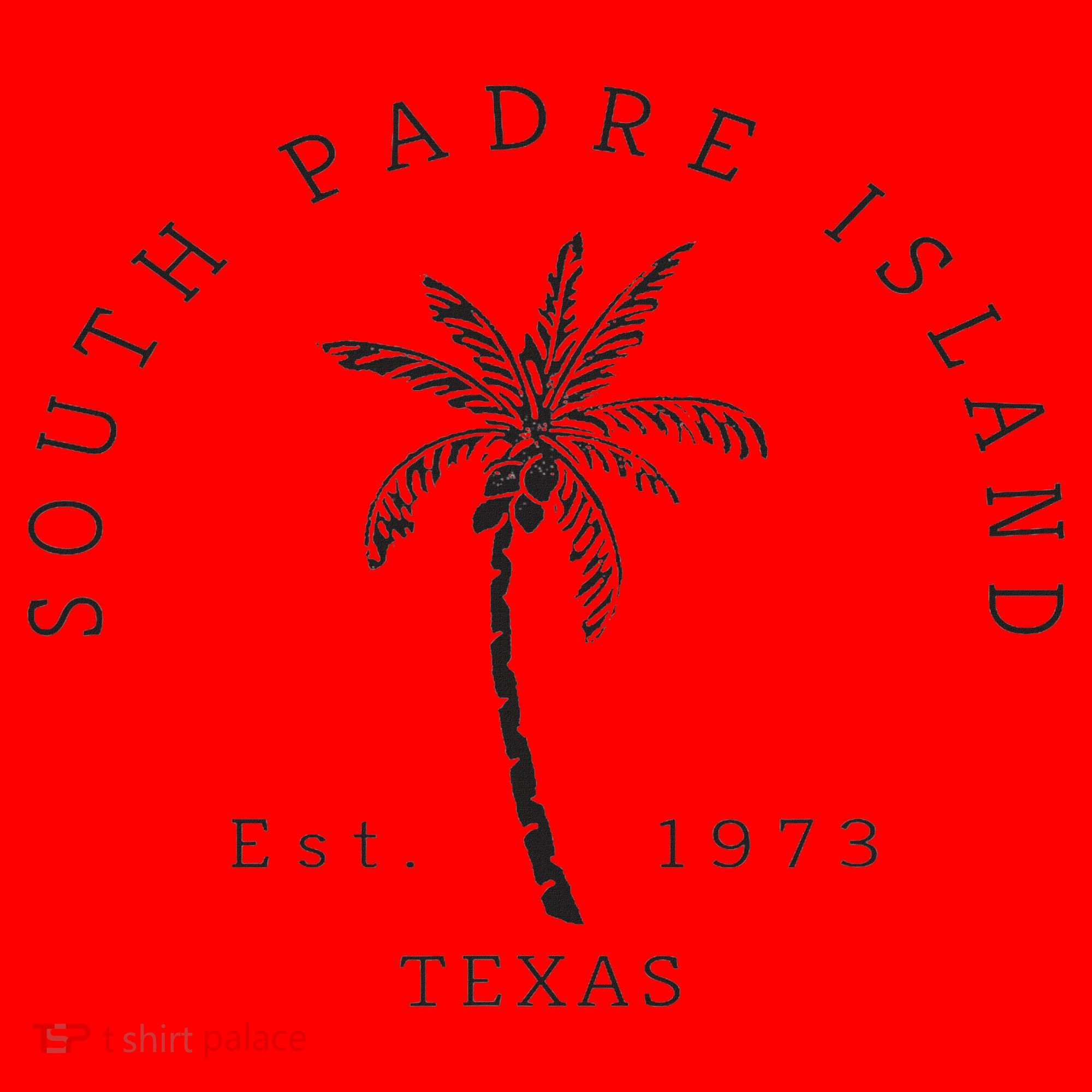 Retro Cool South Padre Island Original Texas Beach Palm Tree Santa Hat