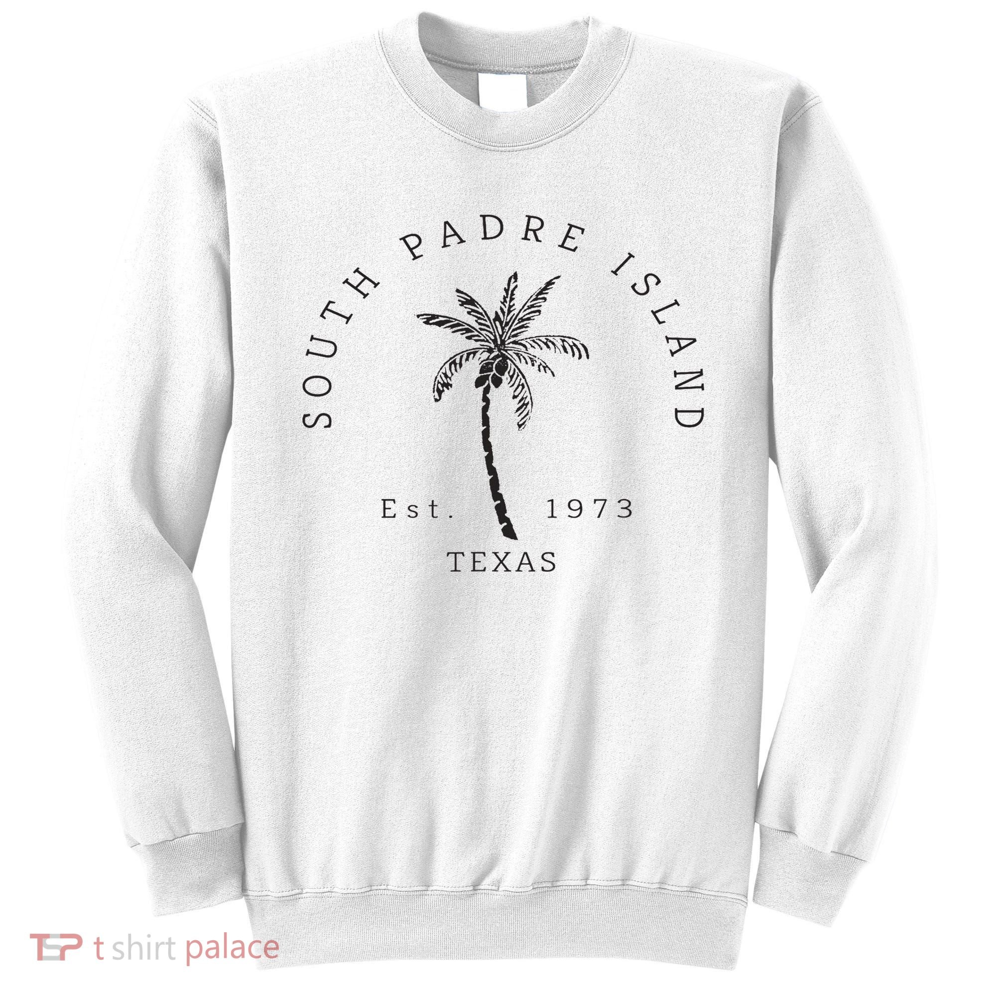 Retro Cool South Padre Island Original Texas Beach Palm Tree Sweatshirt