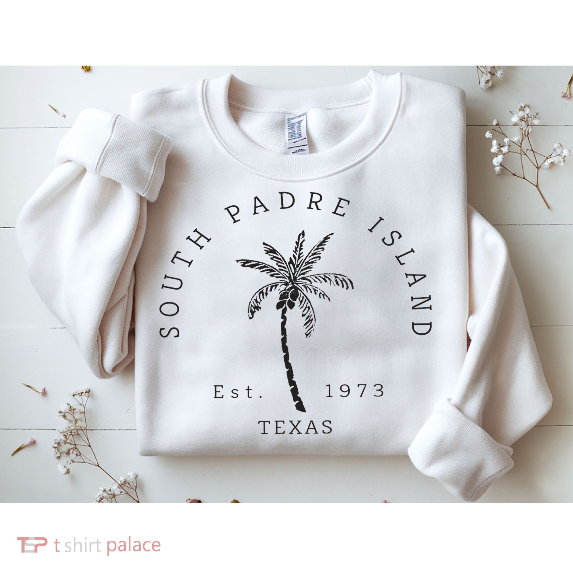 Retro Cool South Padre Island Original Texas Beach Palm Tree Sweatshirt