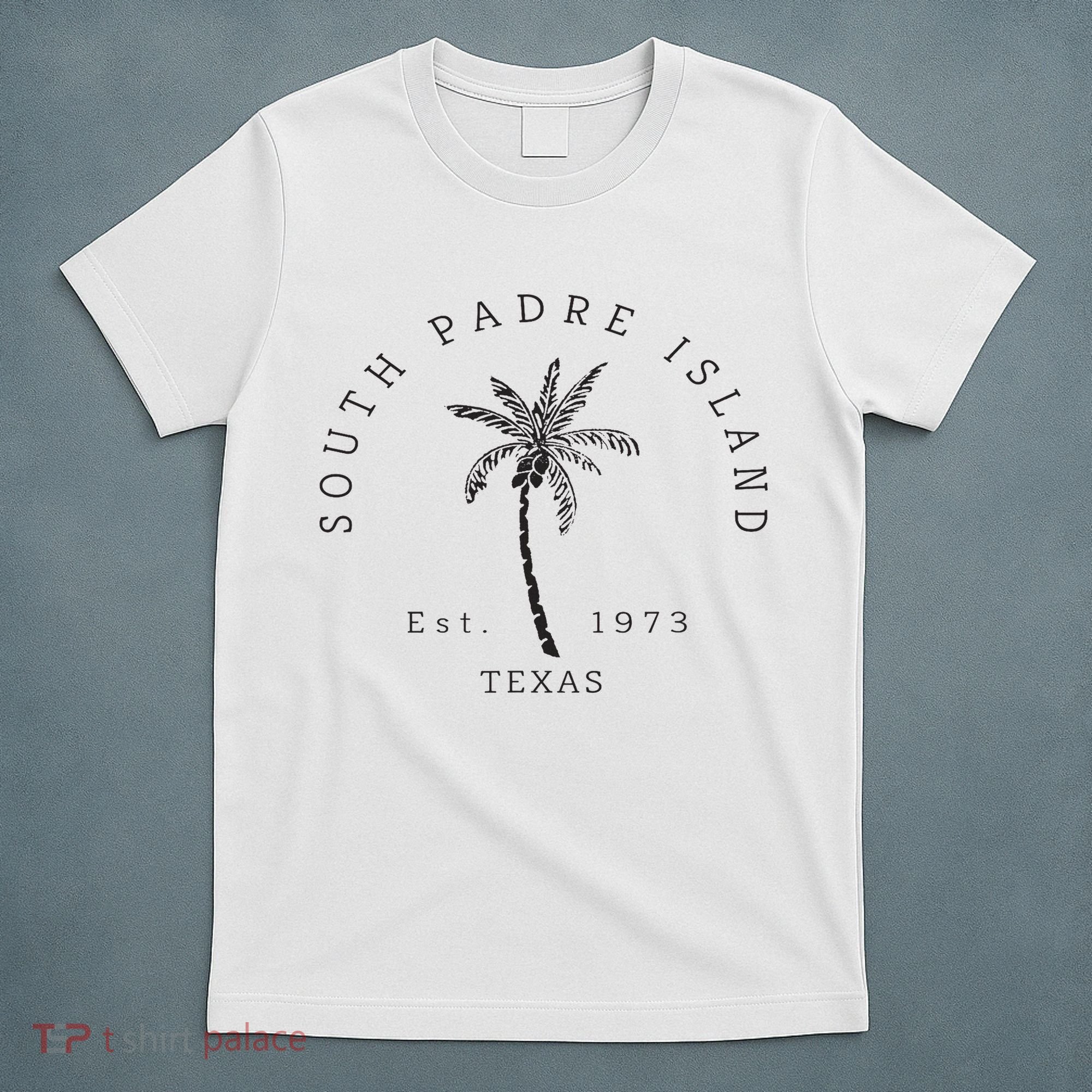 Retro Cool South Padre Island Original Texas Beach Palm Tree T-Shirt