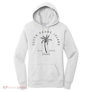Retro Cool South Padre Island Original Texas Beach Palm Tree Women's Hoodie