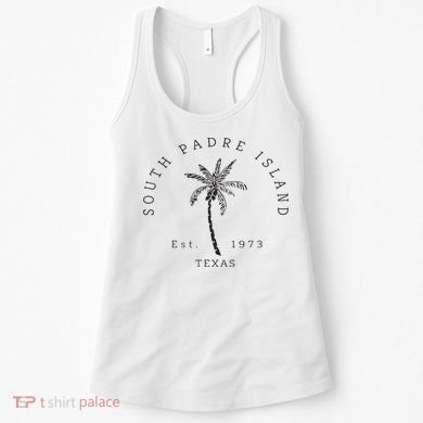 Retro Cool South Padre Island Original Texas Beach Palm Tree Women's Tank Top
