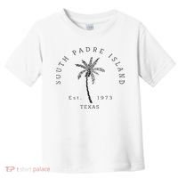 Retro Cool South Padre Island Original Texas Beach Palm Tree Toddler T-Shirt thumb 0