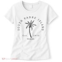 Retro Cool South Padre Island Original Texas Beach Palm Tree Women's T-Shirt thumb 0