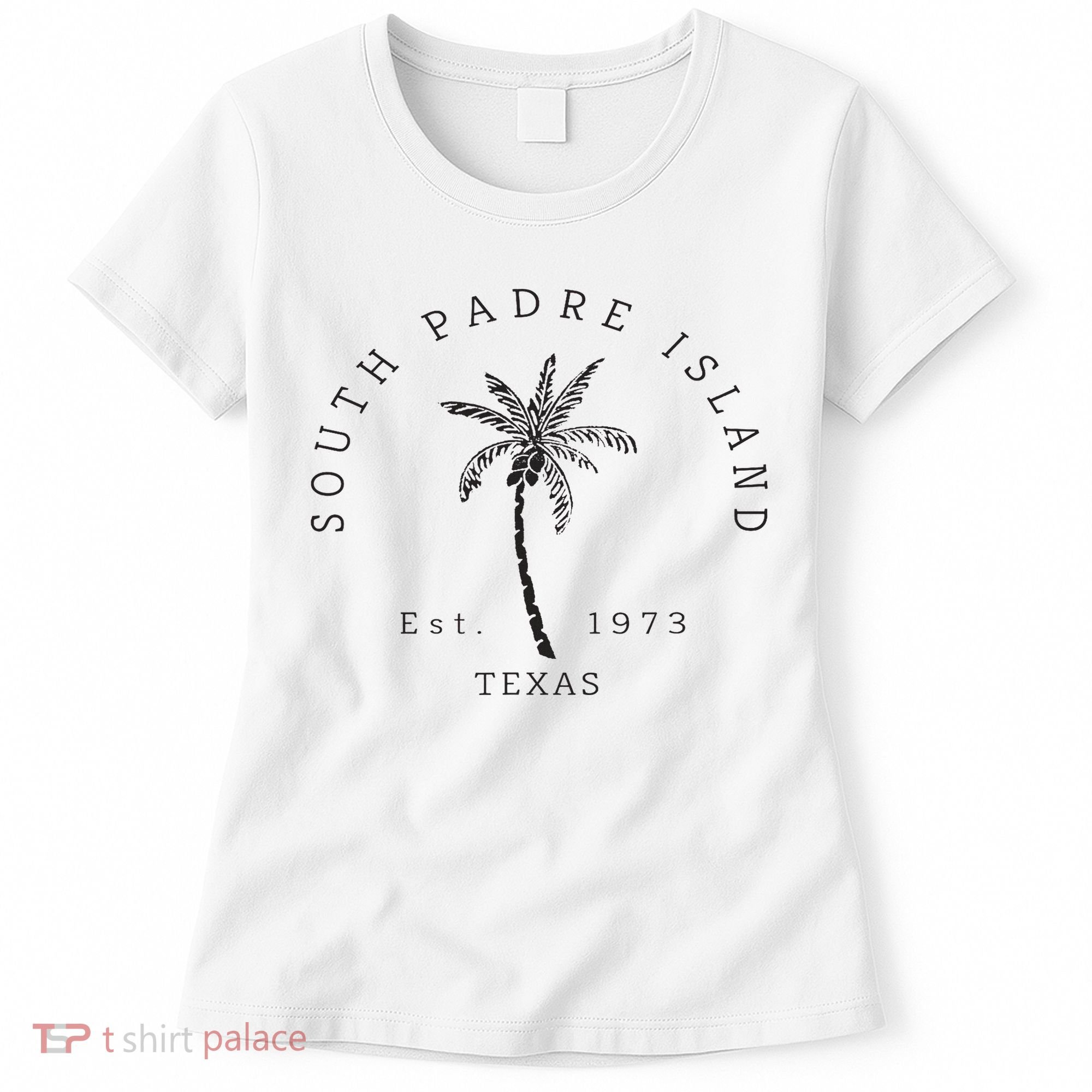 Retro Cool South Padre Island Original Texas Beach Palm Tree Women's T-Shirt