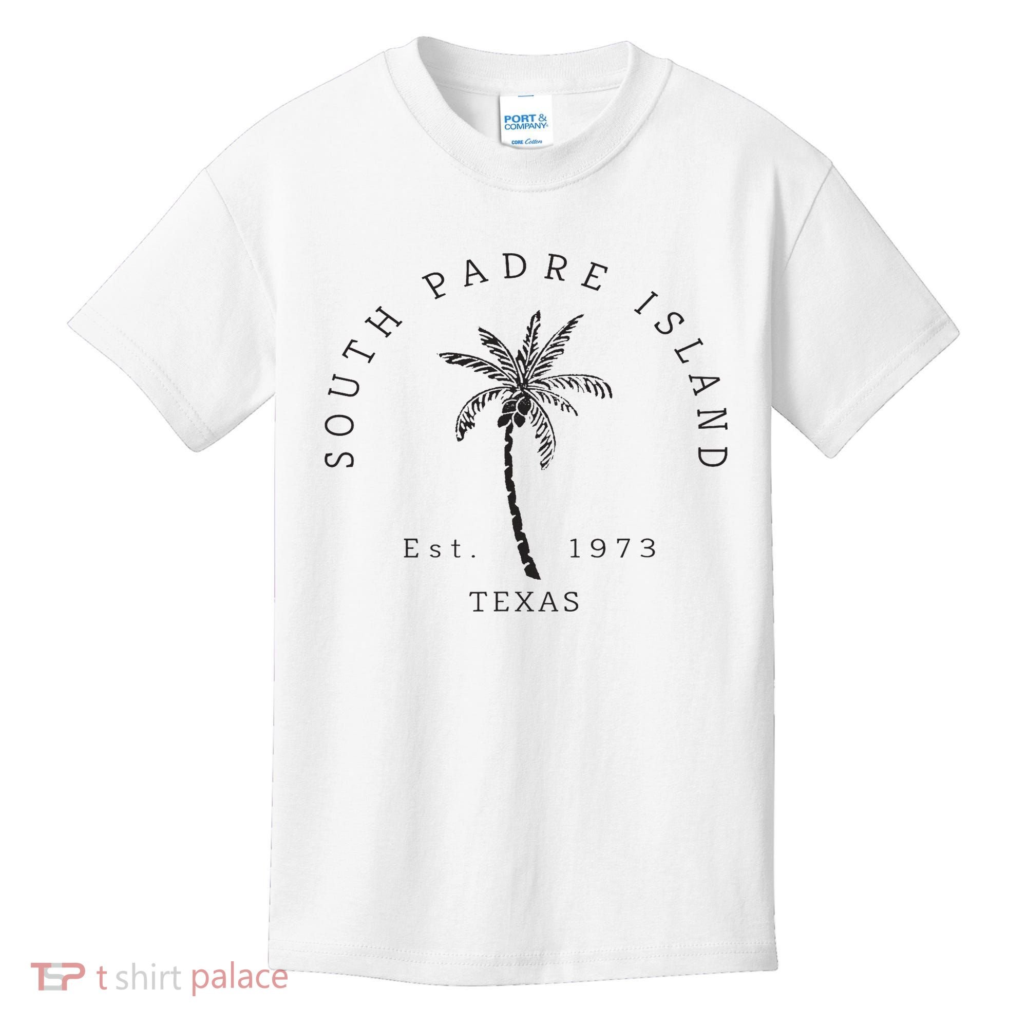 Retro Cool South Padre Island Original Texas Beach Palm Tree Kids T-Shirt