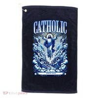 Roman Catholic Since AD 33 Jesus Christ Golf Towel thumb 0