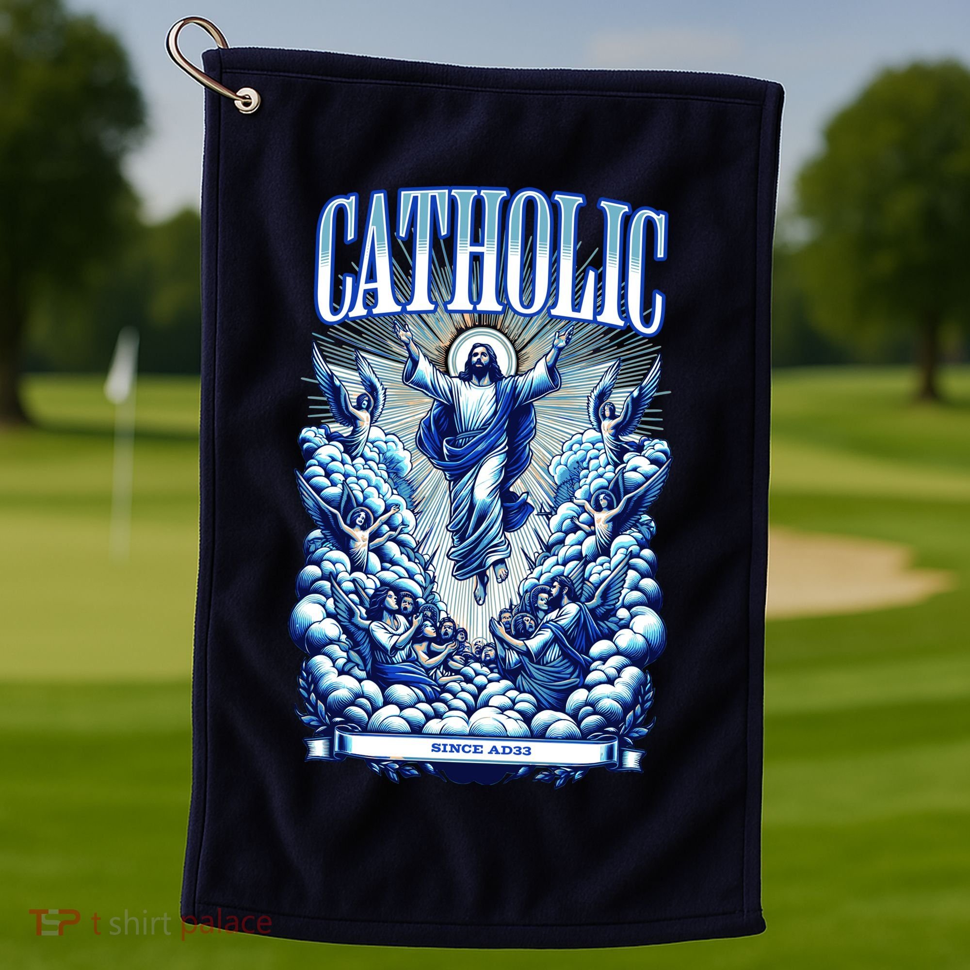 Roman Catholic Since AD 33 Jesus Christ Golf Towel