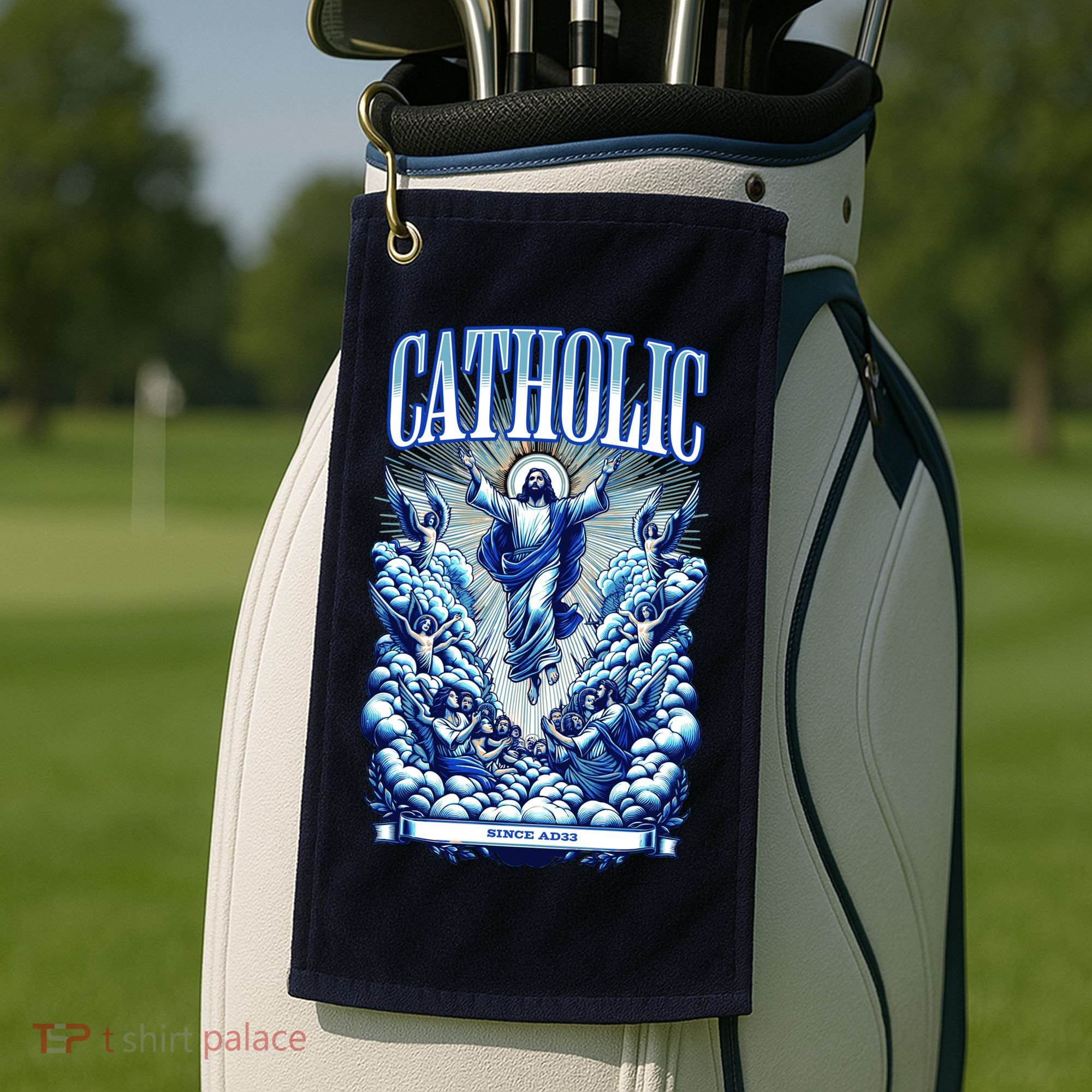 Roman Catholic Since AD 33 Jesus Christ Golf Towel