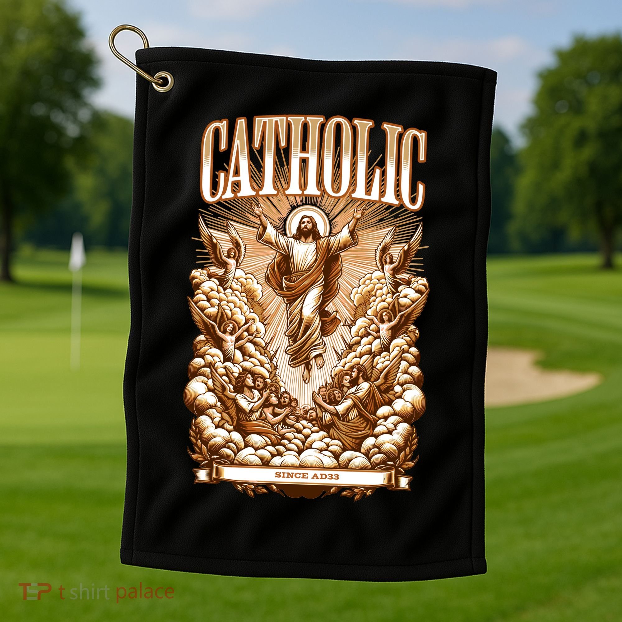 Roman Catholic Since AD 33 Jesus Christ  Golf Towel