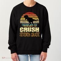 Ready Crush Seventh 7th Grade Dinosaur Back To School Boy Women's Sweatshirt thumb 0