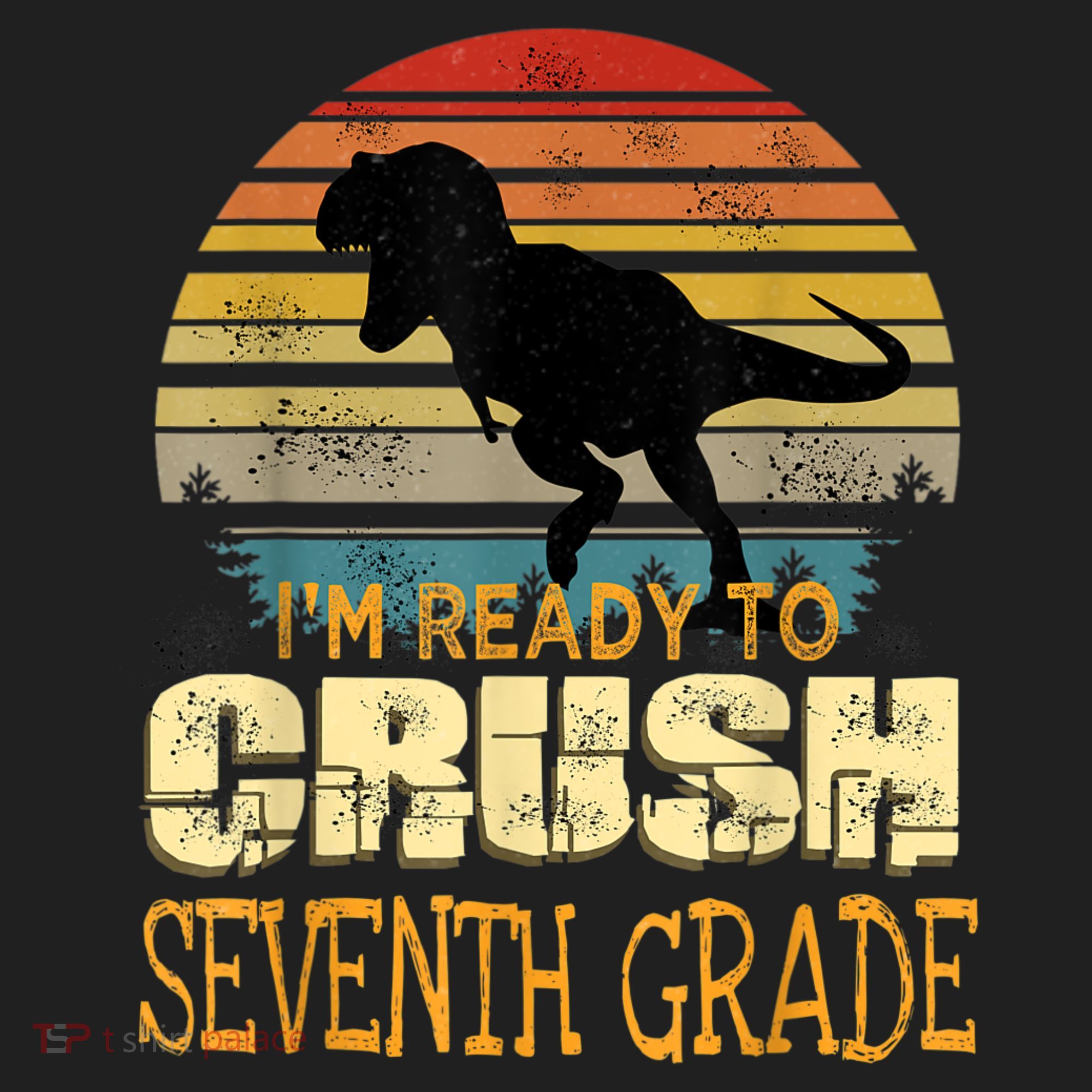Ready Crush Seventh 7th Grade Dinosaur Back To School Boy Women's Sweatshirt