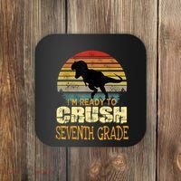 Ready Crush Seventh 7th Grade Dinosaur Back To School Boy Coaster thumb 0