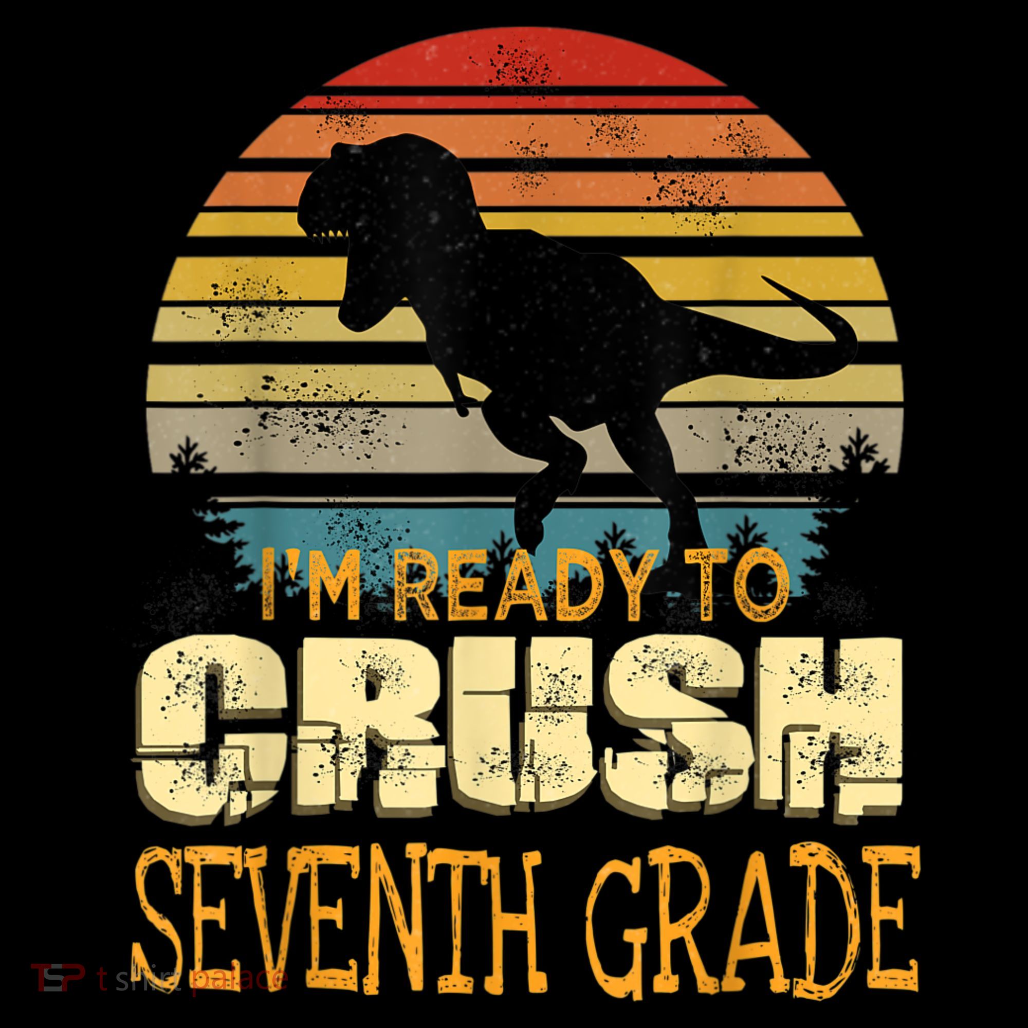 Ready Crush Seventh 7th Grade Dinosaur Back To School Boy Coaster