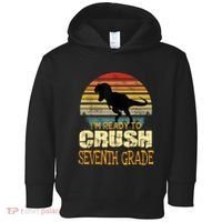 Ready Crush Seventh 7th Grade Dinosaur Back To School Boy Toddler Hoodie thumb 0