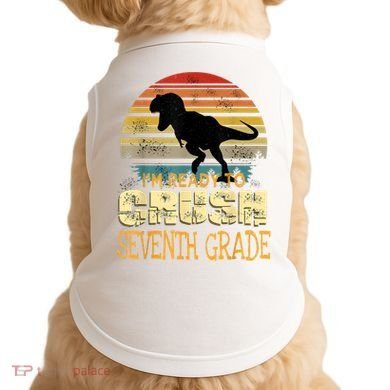 Ready Crush Seventh 7th Grade Dinosaur Back To School Boy Doggie Tank