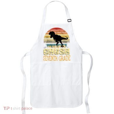 Ready Crush Seventh 7th Grade Dinosaur Back To School Boy Apron